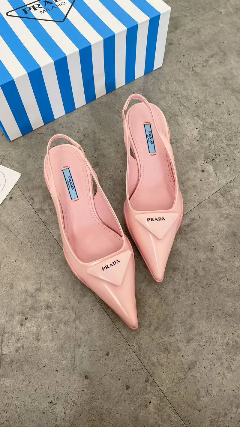 Prada Slingback Heels Pink Prada Slingback Kitten Heels Pink Preloved