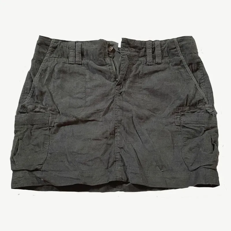 Y2K Minimalist Mini skirt Wanita gray photo 1