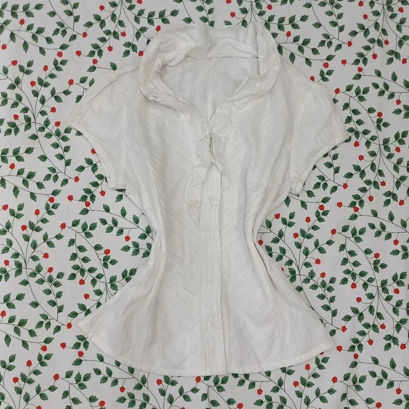 Coquette white cotton blouse  photo 1
