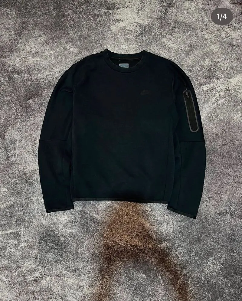 Crewneck Nike Tech Fleece Side pocket Black photo 1