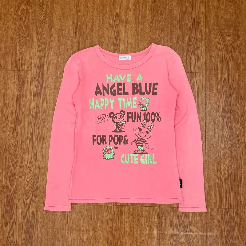 Angel Blue Y2K Lolita T-shirt Wanita pink photo 1