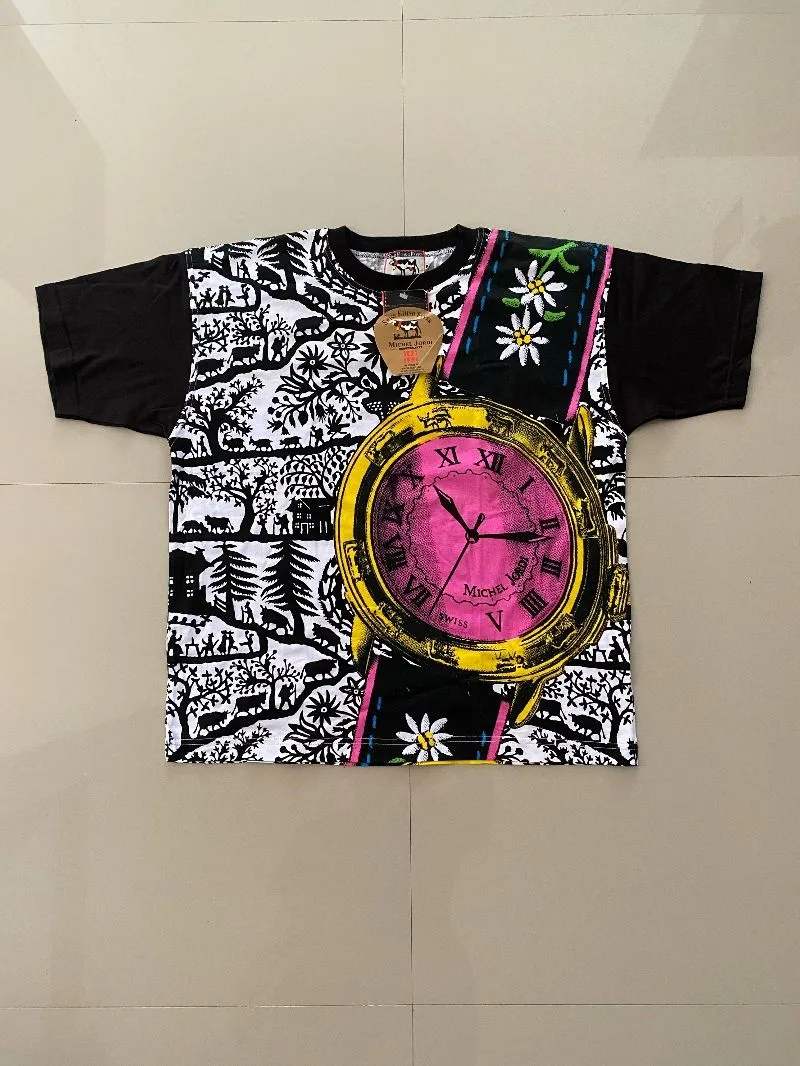 KAOS TSHIRT VTG SWISS ETHNO FEVER MICHEL JORDI AOP photo 1