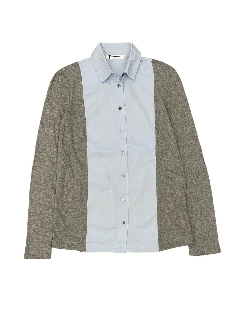Alexander Wang Avant Garde Reworked Casual shirt Pria gray blue photo 1