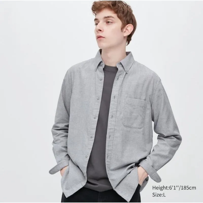 Kemeja uniqlo grey photo 1