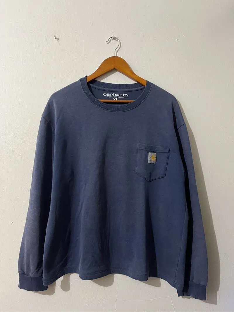 Carhartt Long Sleeve Pocket - Navy photo 1