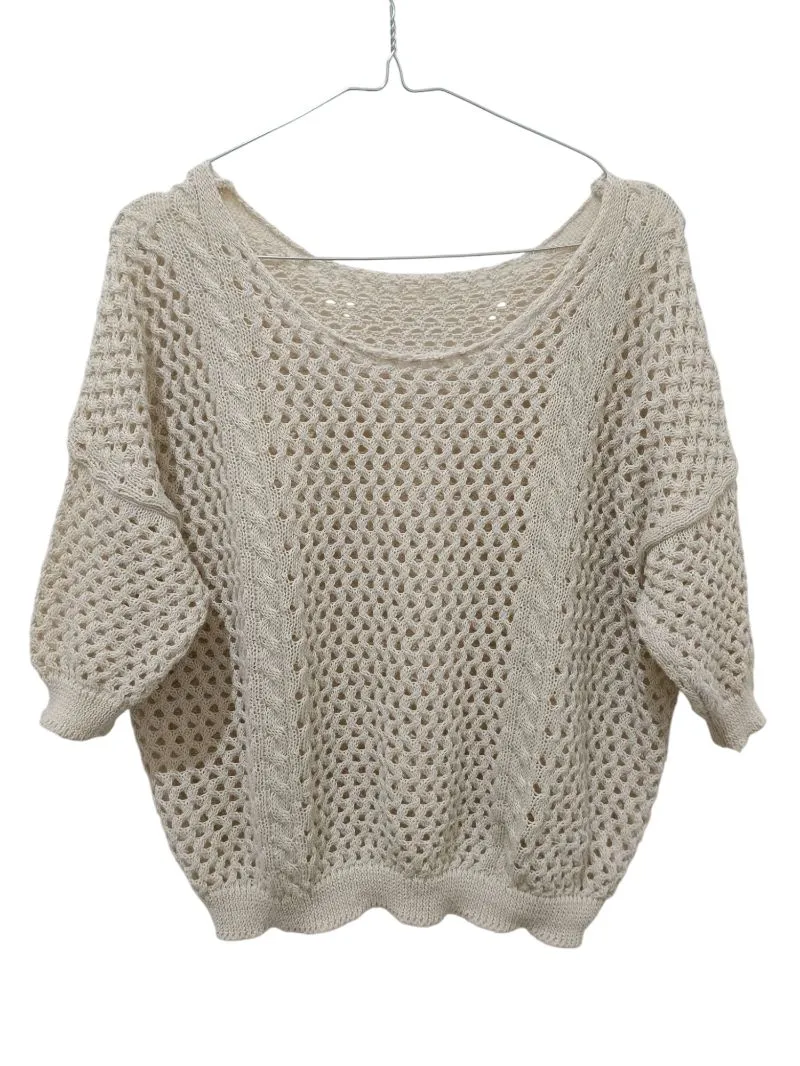 Open Knit Loose Sweater Rajut Bolong Oversized photo 1