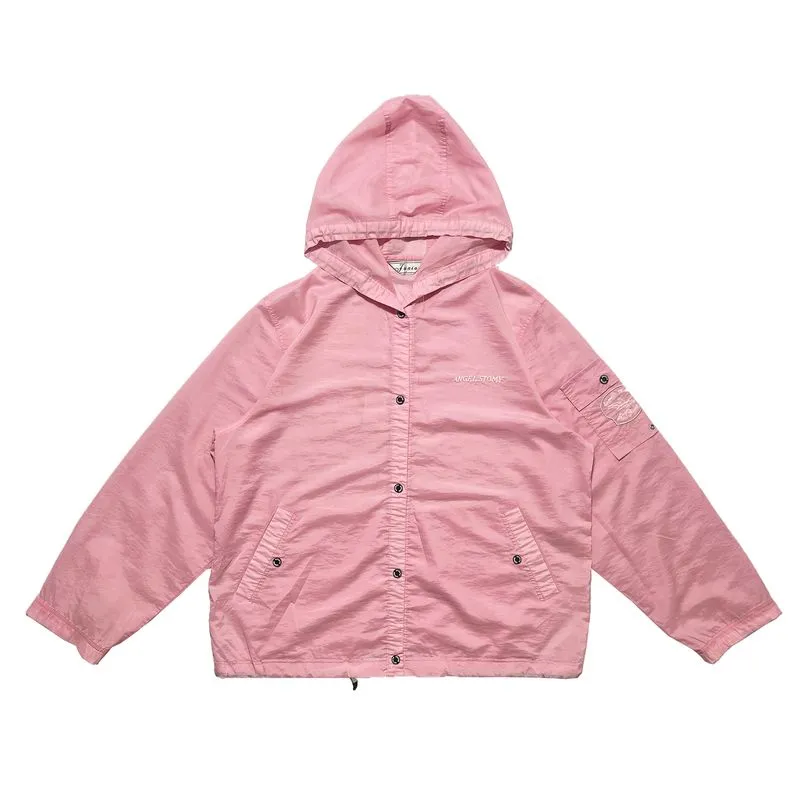 Streetwear Sportswear Windbreaker Wanita pink photo 1