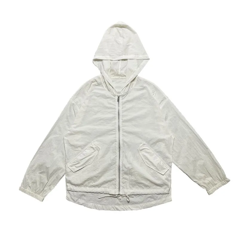 Streetwear Sportswear Windbreaker Wanita white photo 1