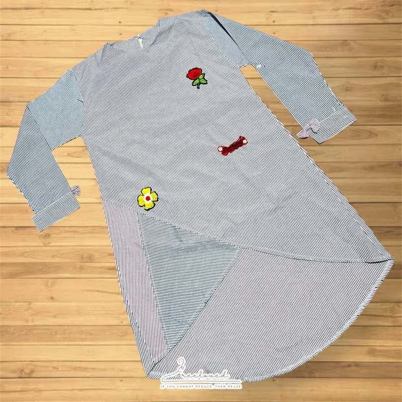 freelovedid - Long Tunik Anak Remaja Stripe Usia 12-14 tahun photo 1