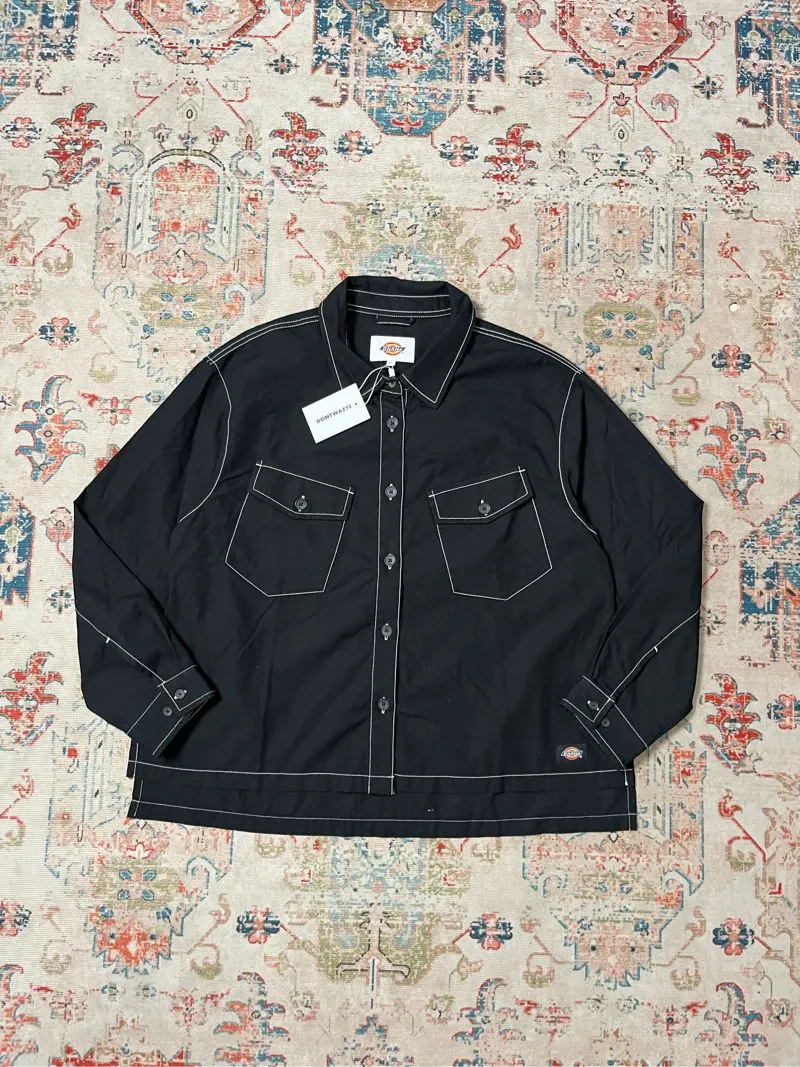 DICKIES JP BLACK CONTRAST STITCH LONGSLEEVE SHIRT  photo 1