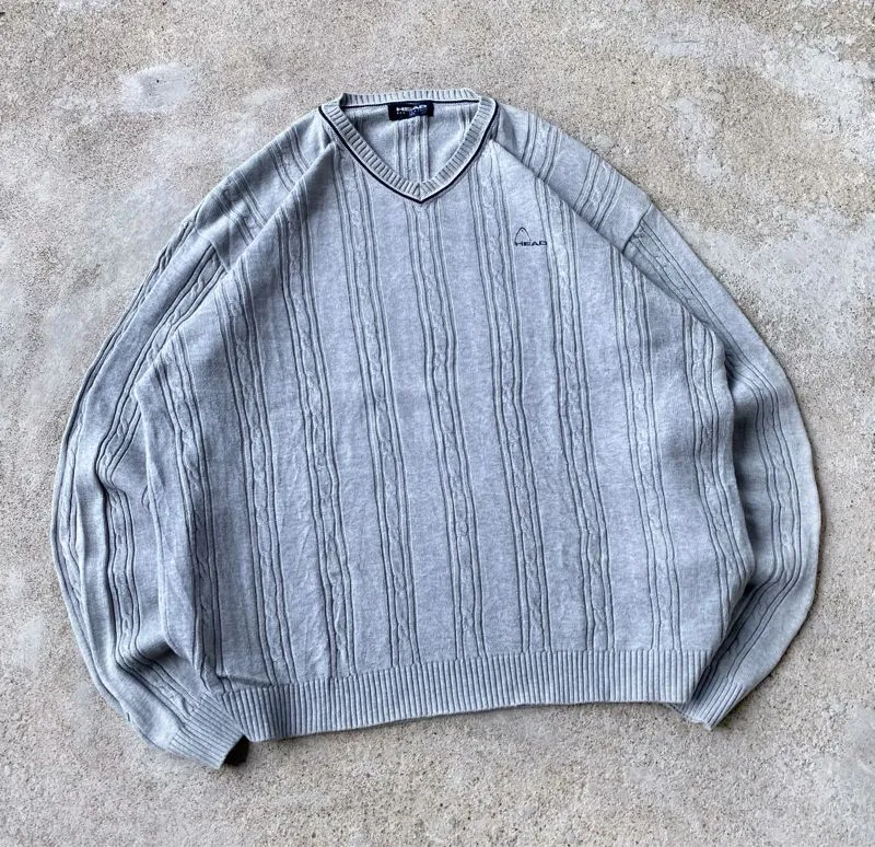 HEAD CABLE VNECK SWEATER KNIT photo 1