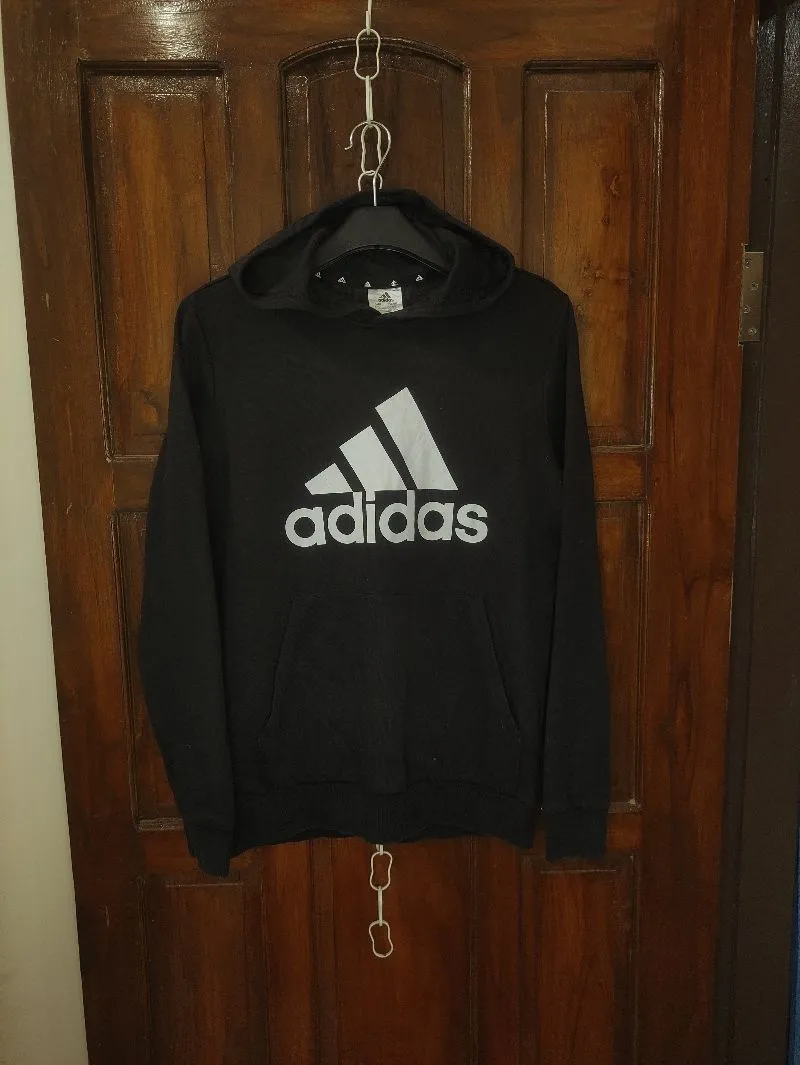 Adidas Sportswear Casual Hoody Pria white black photo 1