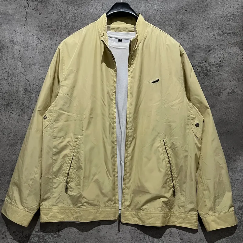 Crocodile Vintage Streetwear Windbreaker Pria cream yellow photo 1