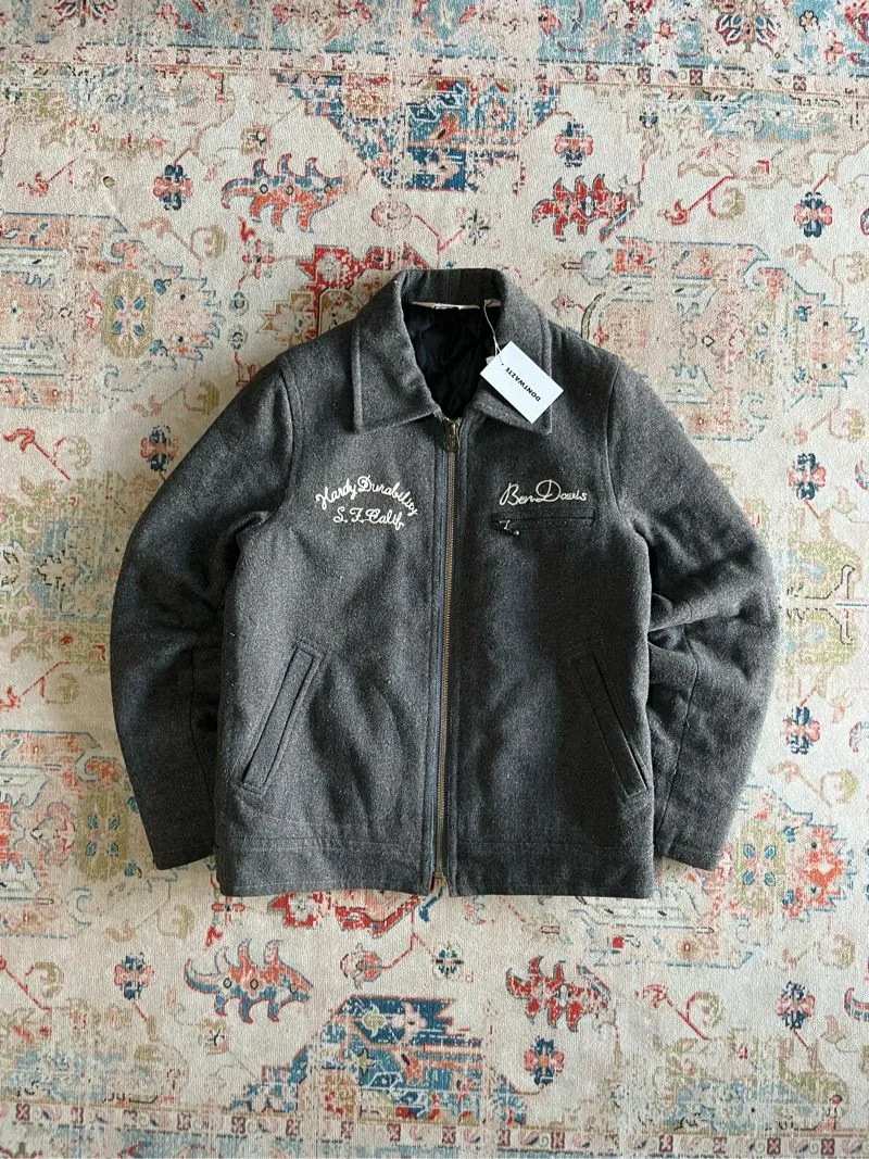 BEN DAVIS SAN FRANCISCO WOOL WORK JACKET CHARCOAL photo 1