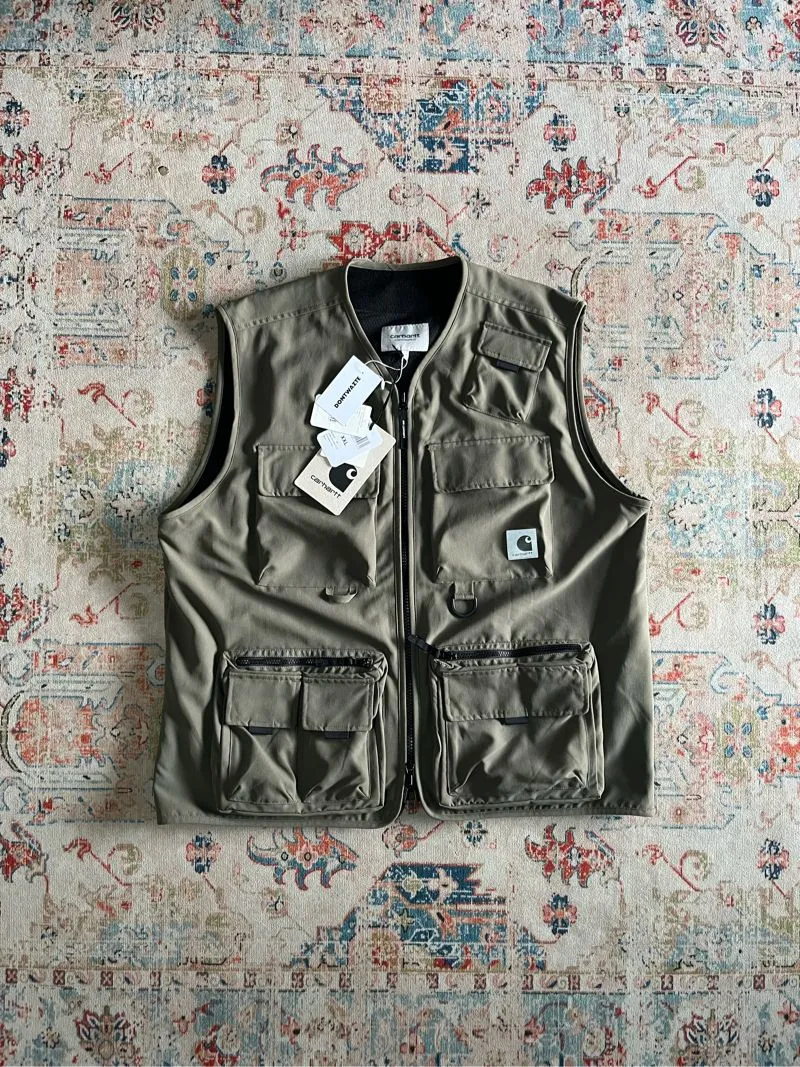 CARHARTT WIP ELMWOOD VEST OLIVE GREEN photo 1