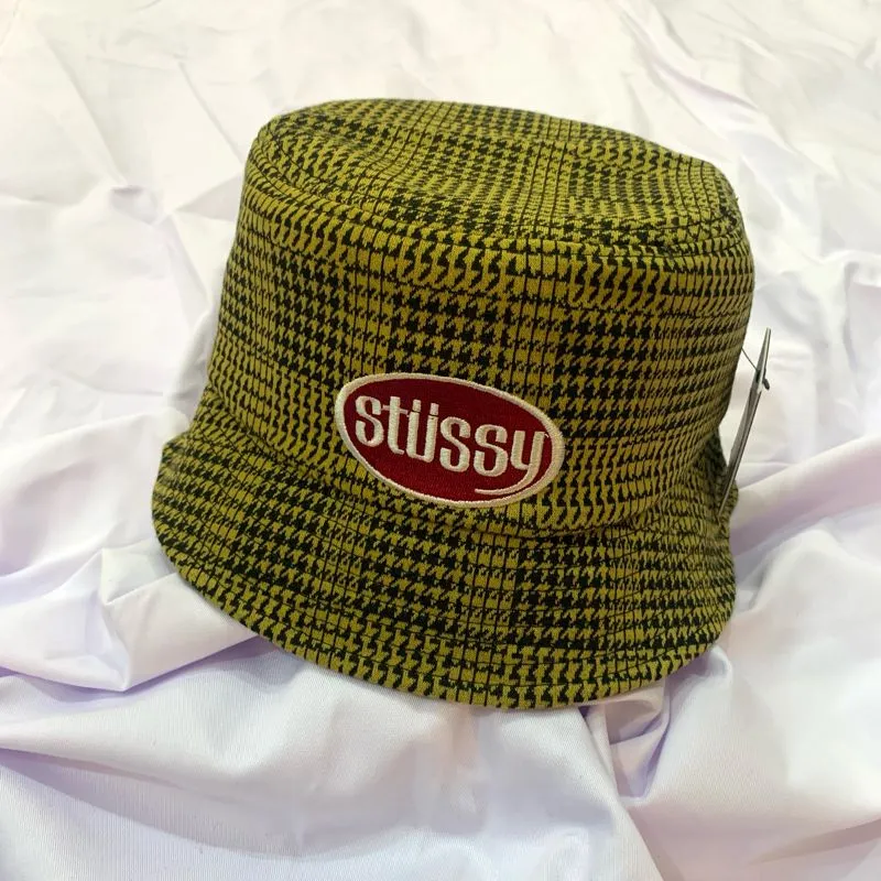 Stussy lola plaid knit bucket hat photo 1