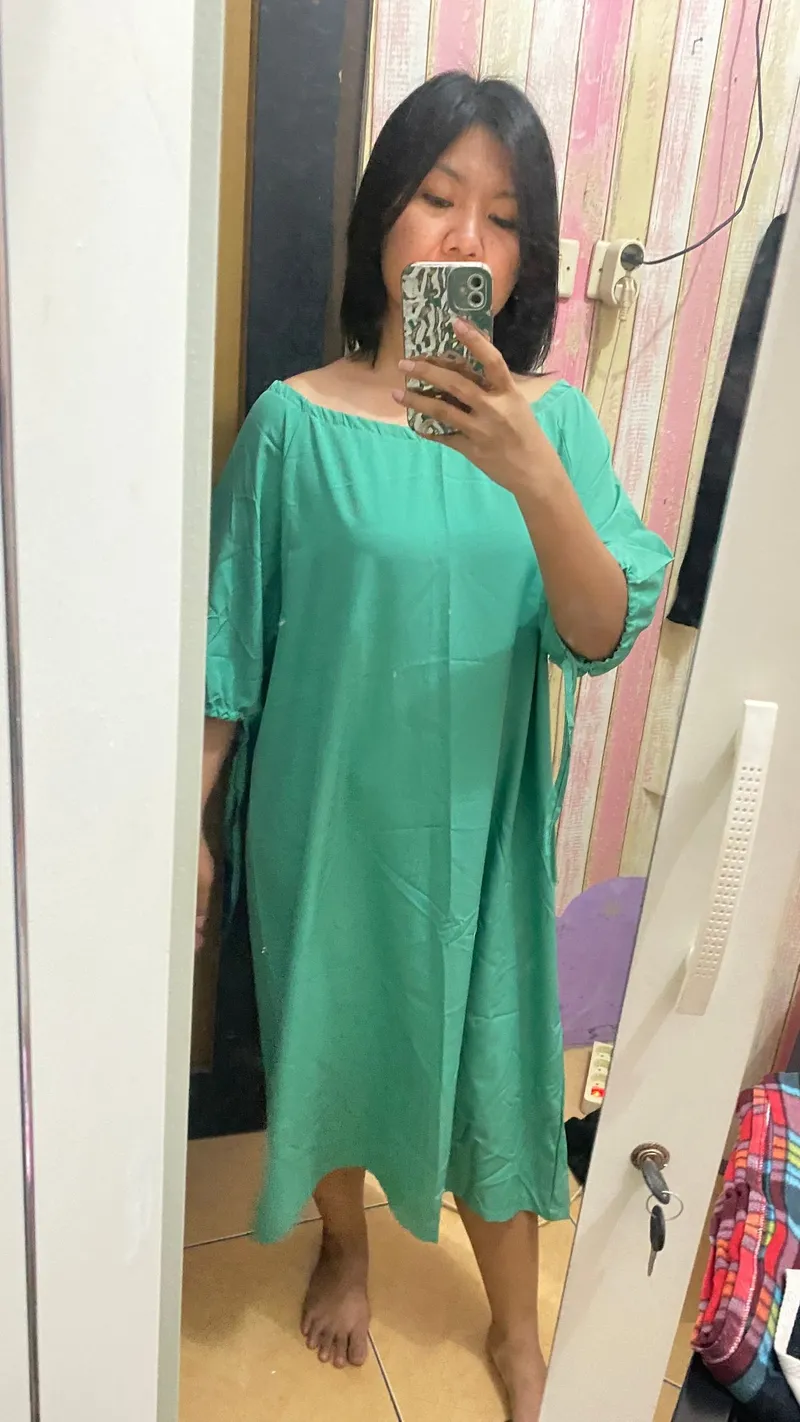 Vintage Streetwear Summer dress Wanita green photo 1