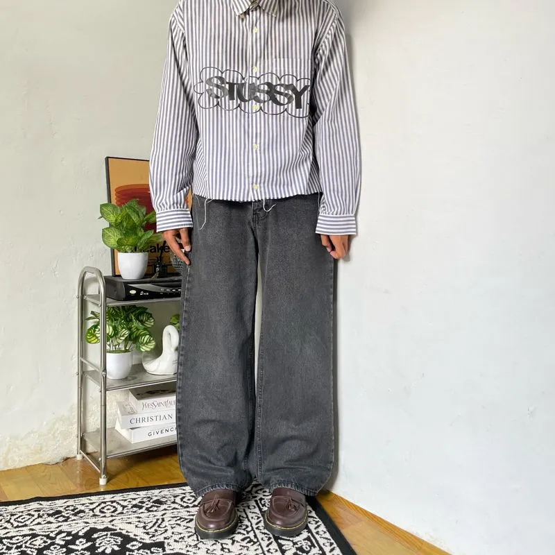 BAGGY BLACK JEANS Y2K LOOSE FIT photo 1