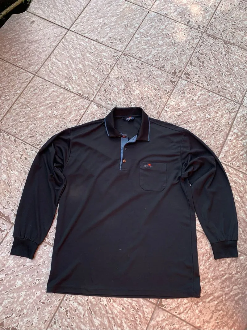 Ellesse Gorpcore Casual Polo shirt Pria black photo 1