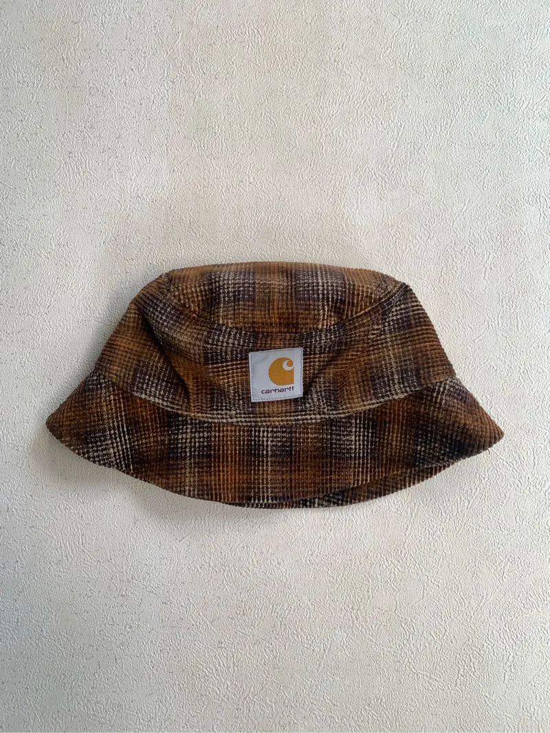 Carhartt WIP Cord Bucket Hat Wiley Check/Hamilton Brown photo 1