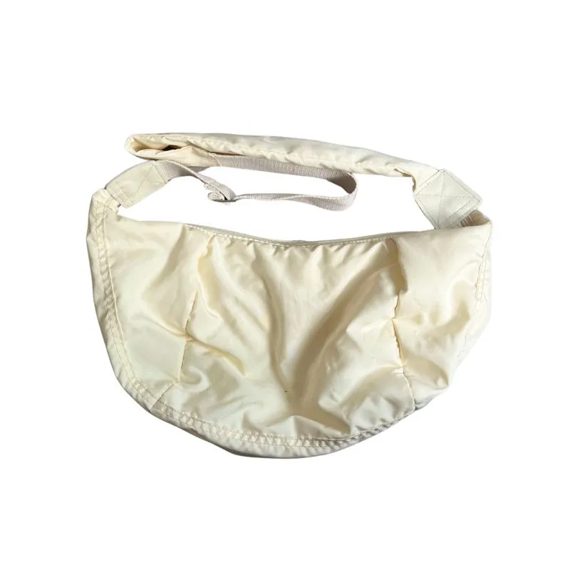 Streetwear Minimalist Crossbody Bag Wanita cream photo 1