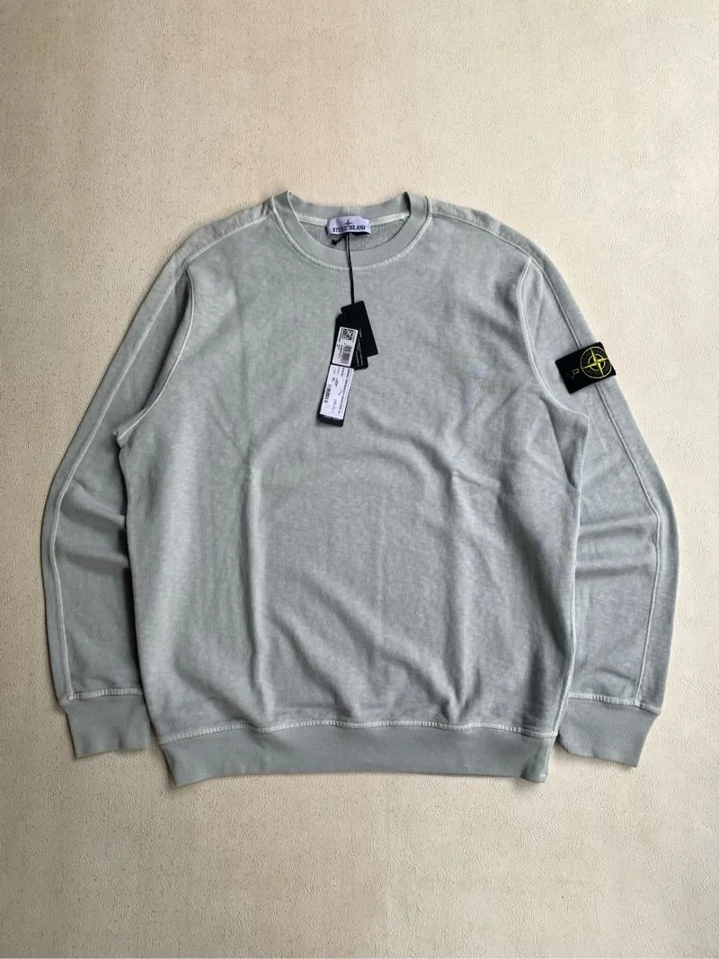 Stone Island Old Treatment Crewneck Cielo photo 1