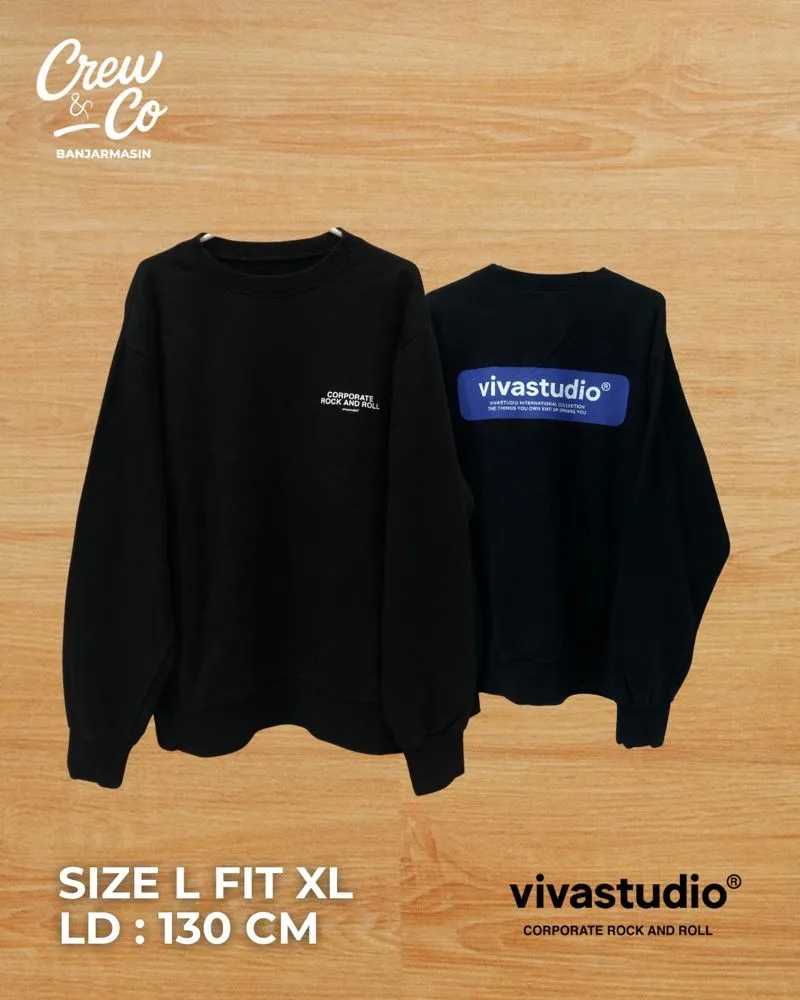 Crewneck viva studio warna hitam Preloved