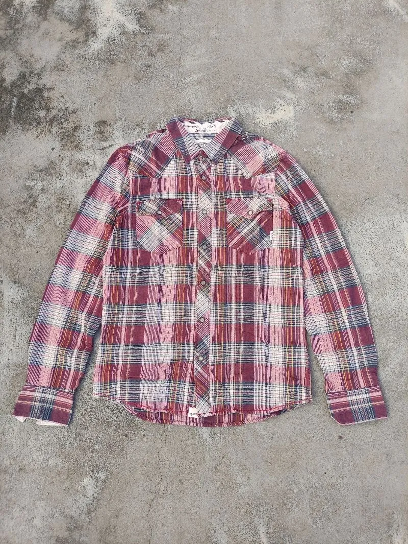 VANS Red & Black Plaid Shirt Long Sleeve  photo 1
