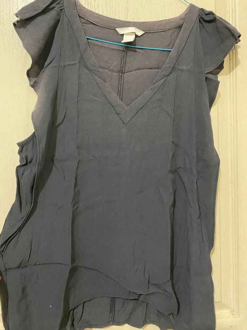 H&M Vintage Minimalist Blouse Wanita gray photo 1
