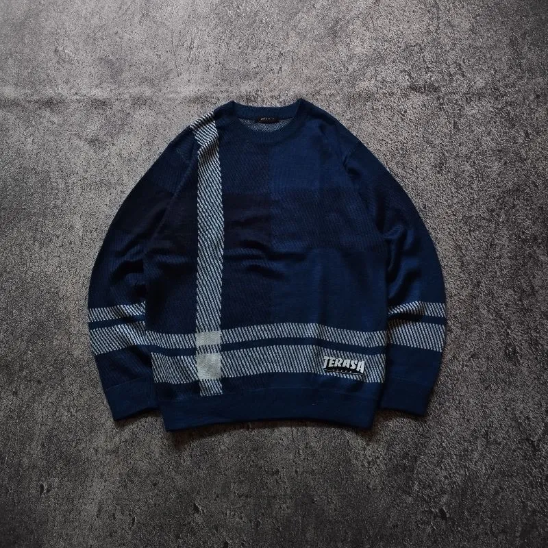 COMME CA ISM Casual Sweater Pria blue photo 1
