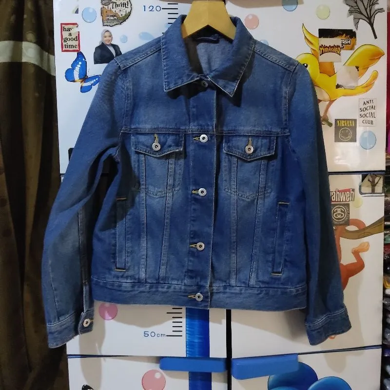 Jacket Jeans Wanita UNIQLO GU colour denim blue Size S photo 1