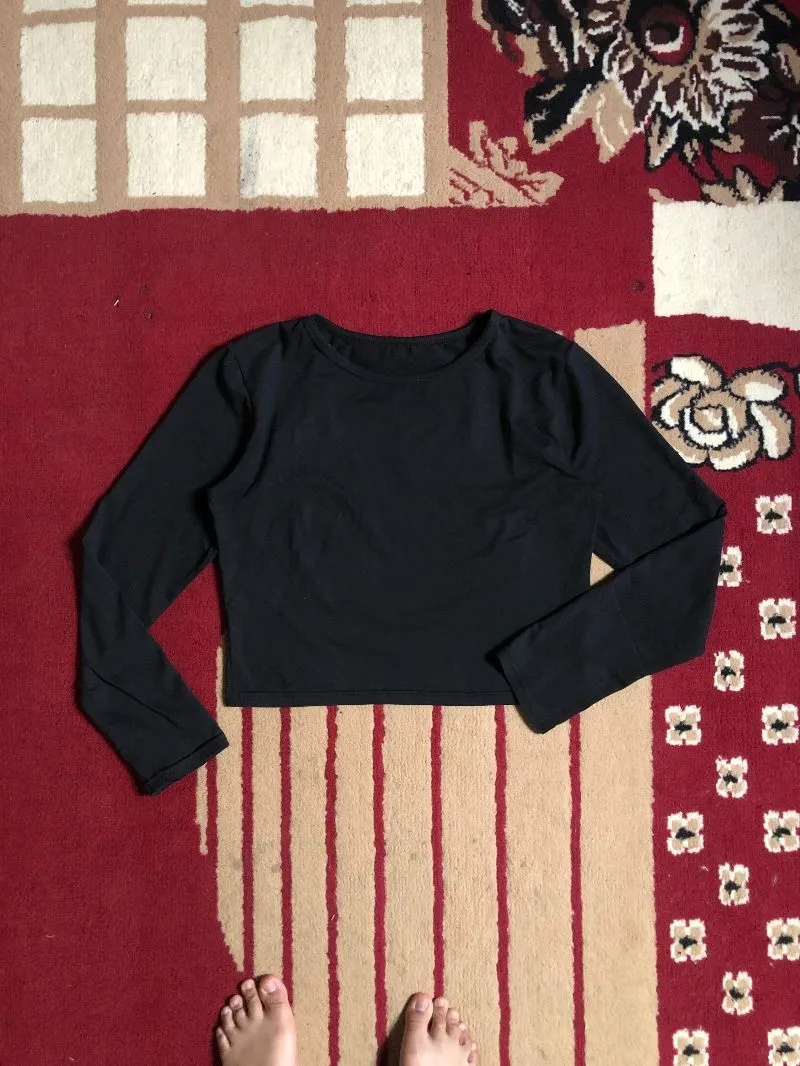 Top sleeve hitam photo 1
