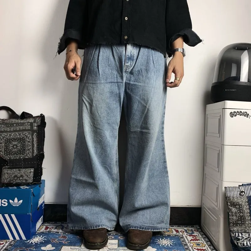 Y2K 8Seconds Blue Washed Denim Baggy Jeans size 33 photo 1