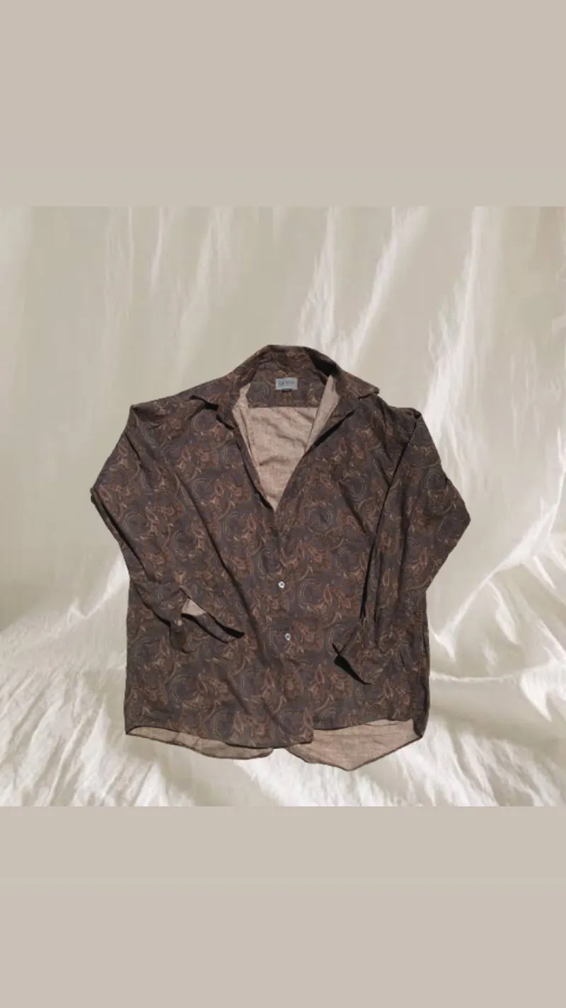 Sentarser Batik Culture Shirt in Brown photo 1