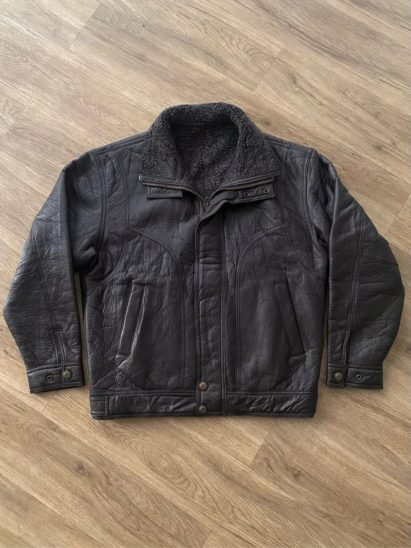 BOMBER LEATHER JACKET | BOMBER CASUAL JAKET | BIKER | CASUAL photo 1