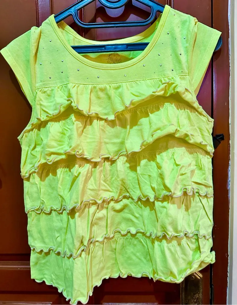 Neon Ruffled Shirt Atasan Neon photo 1
