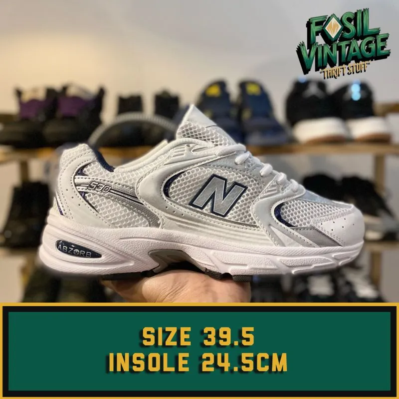 New Balance 530 White Silver Navy photo 1