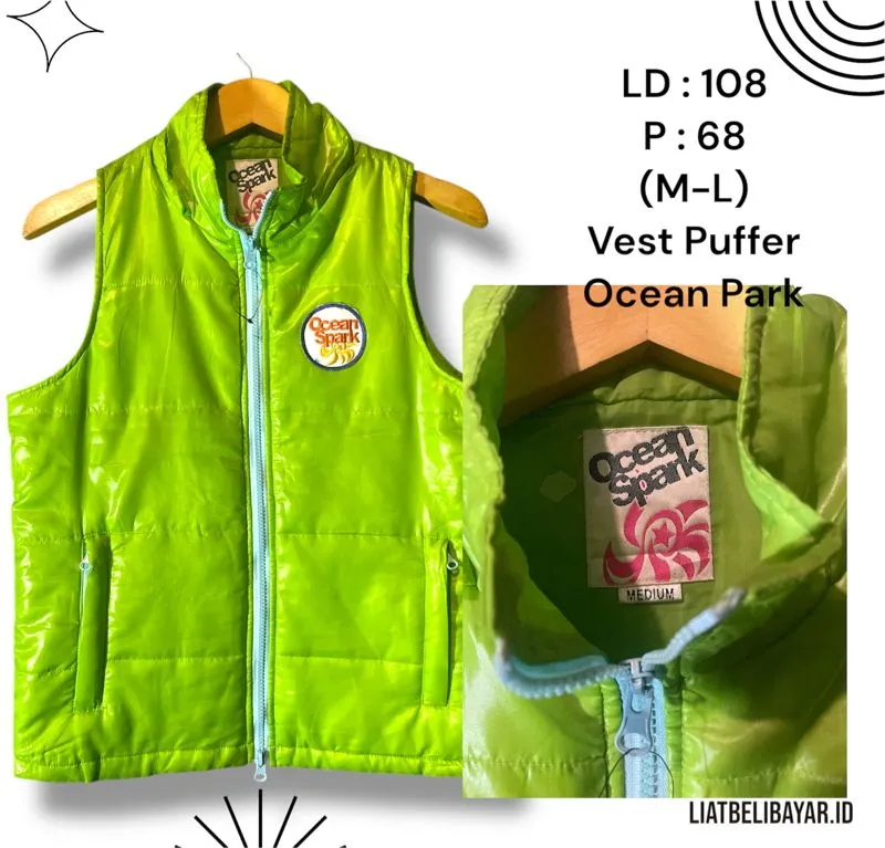 Vest Puffer Hijau photo 1