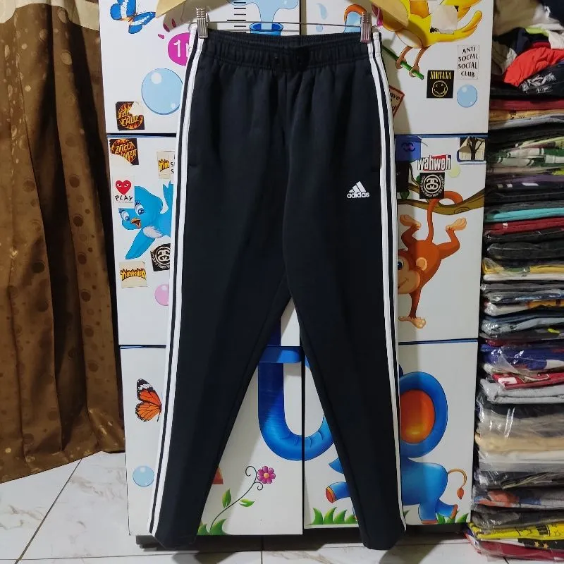 Celana Tracksuit Sport ADIDAS Trousers 3 Striped colour blac photo 1