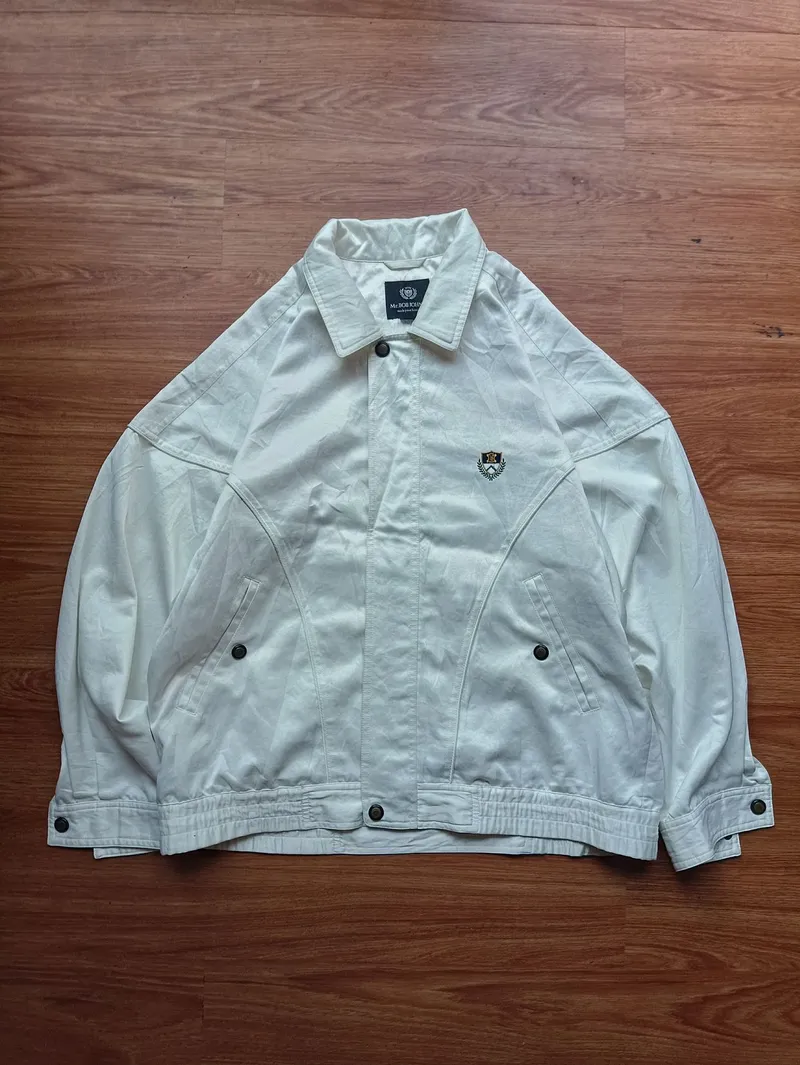 Vintage Sportswear Bomber jacket Pria white photo 1