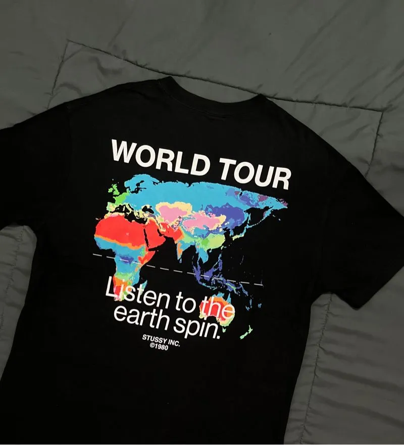 Tshirt Stussy World map  photo 1