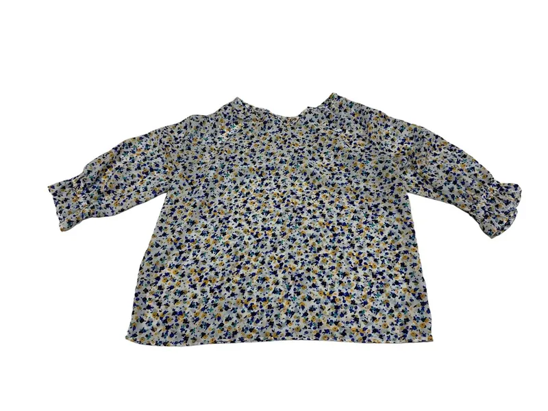 Bershka Casual Shirt Wanita blue yellow photo 1