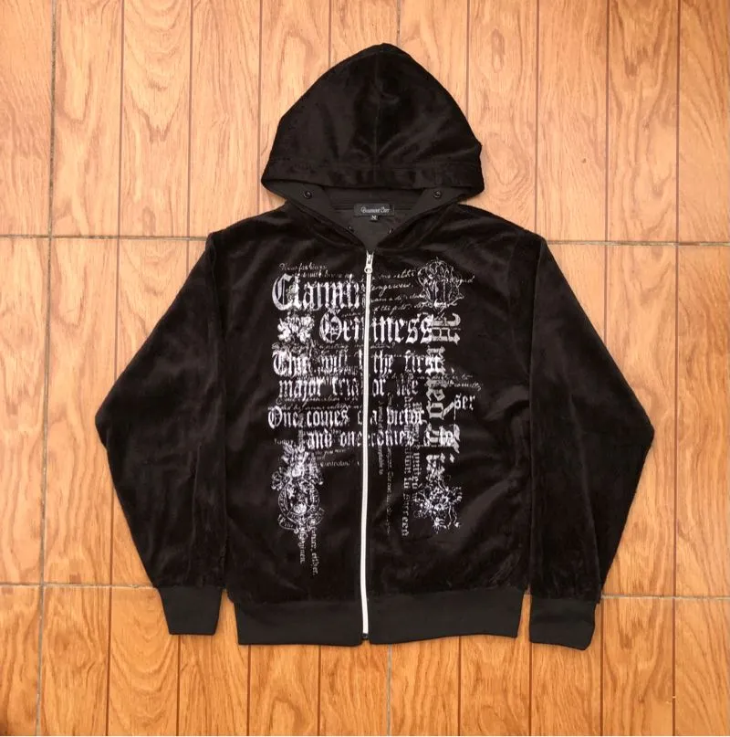 Beaumont Carr Poem Punk Fur Hoodie Fleece Jacket photo 1