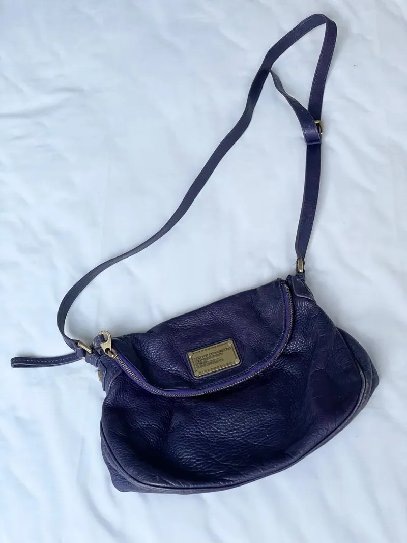 Marc Jacobs Minimalist Casual Crossbody Bag Wanita purple navy photo 1