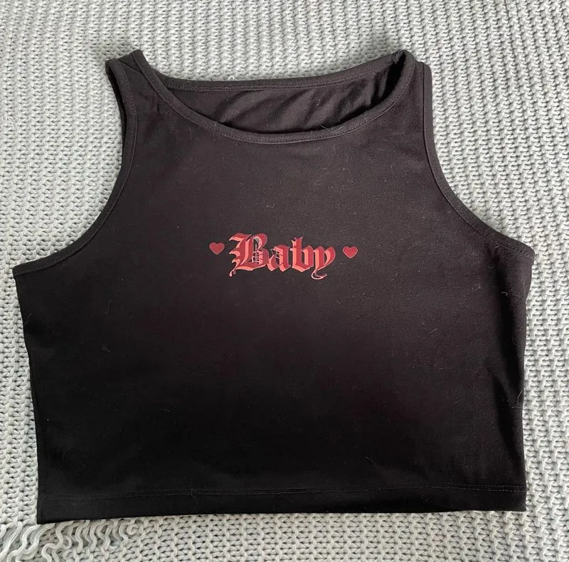 baby crop tank top photo 1