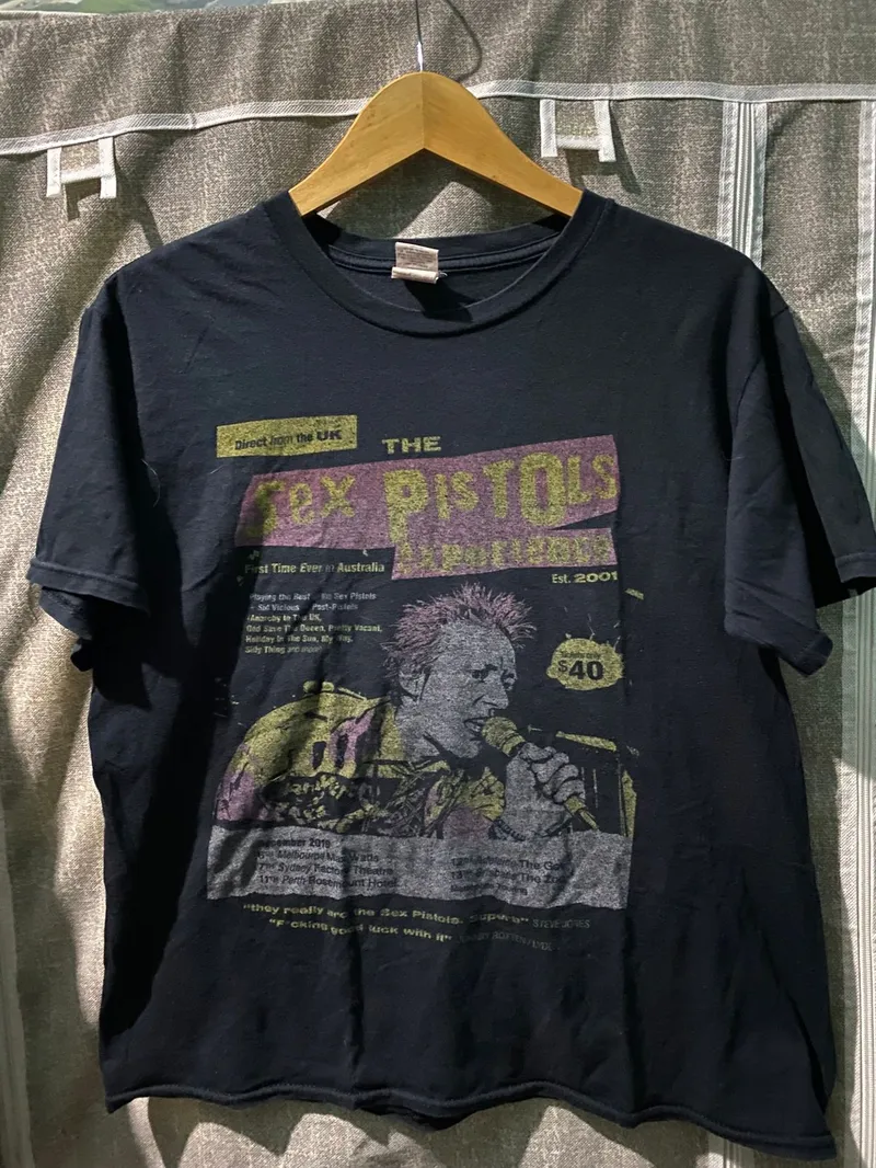 Gildan Vintage T-shirt Pria black photo 1