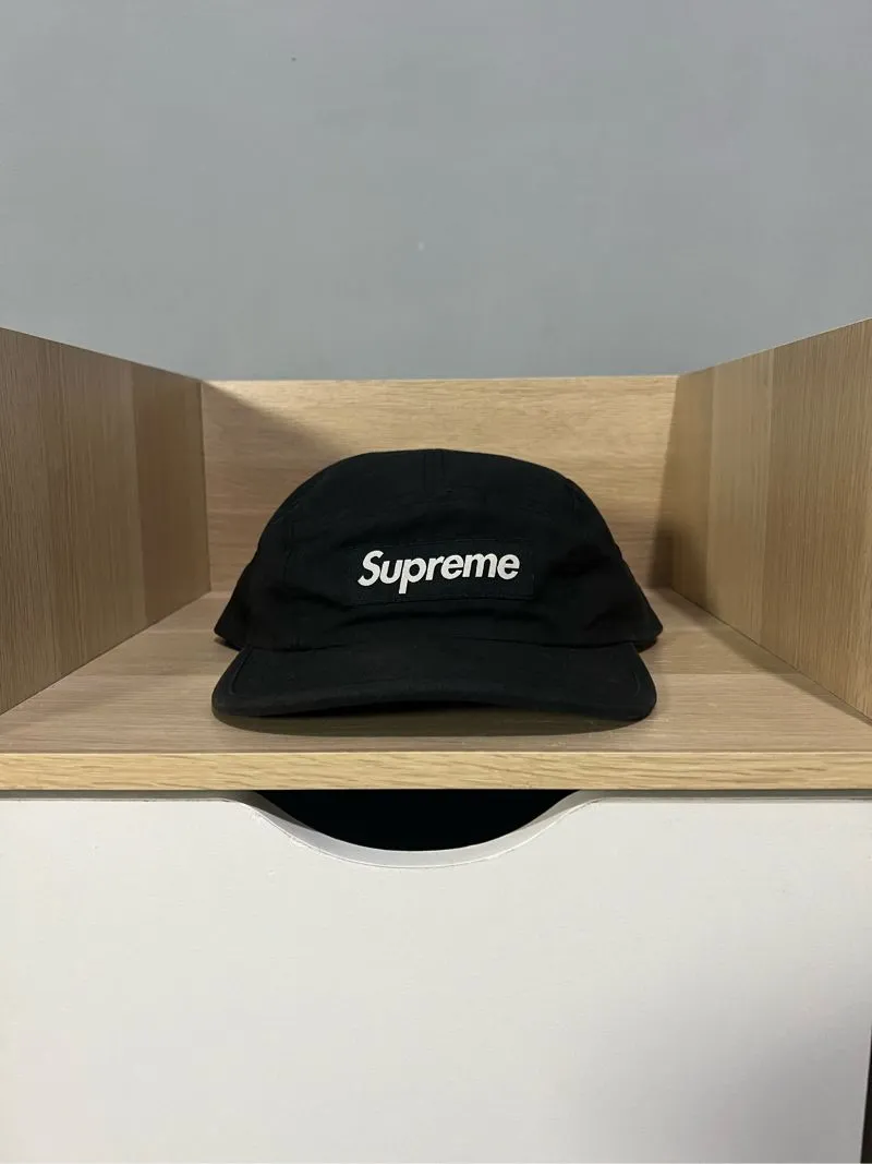 Supreme 5 panel black ripstop photo 1