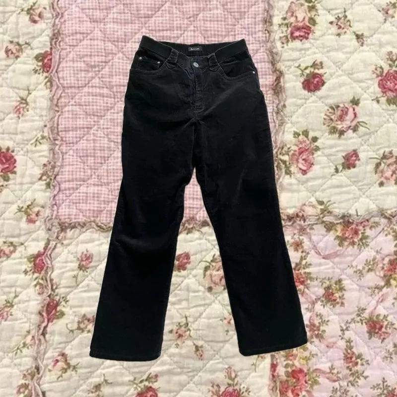 Black • Straight Corduroy Pants ✿  photo 1