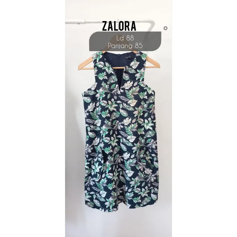 Batik Midi dress Wanita navy photo 1