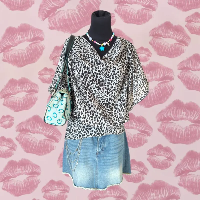 leopard blouse photo 1